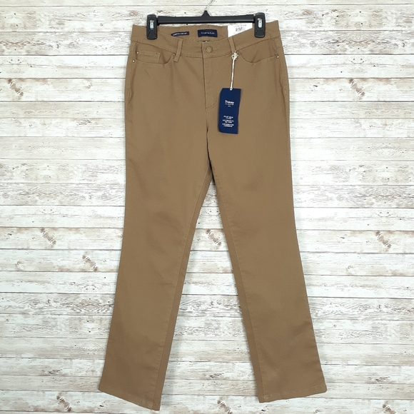 Charter Club Straight Leg Pants Brown H - Picture 1 of 7